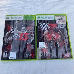 WWE 2k13 & 2k16 XBOX 360 T-Teen WWF WCW ECW ROH CM Punk Stone Cold Steve Austin